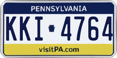 PA license plate KKI4764