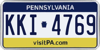 PA license plate KKI4769