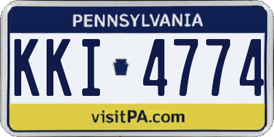 PA license plate KKI4774