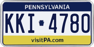 PA license plate KKI4780