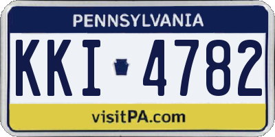 PA license plate KKI4782