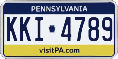 PA license plate KKI4789