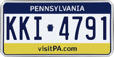PA license plate KKI4791