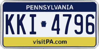 PA license plate KKI4796