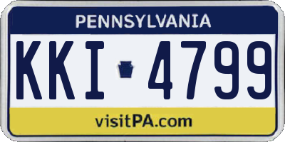 PA license plate KKI4799