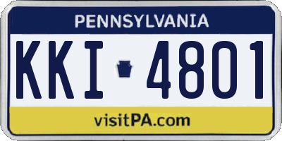 PA license plate KKI4801
