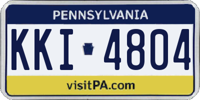 PA license plate KKI4804