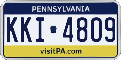 PA license plate KKI4809