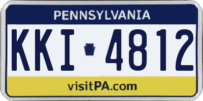 PA license plate KKI4812