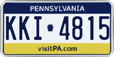 PA license plate KKI4815