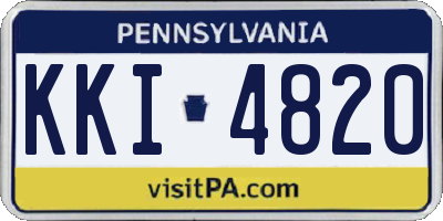 PA license plate KKI4820
