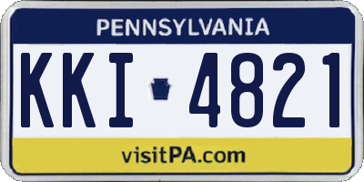PA license plate KKI4821