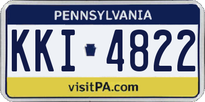 PA license plate KKI4822