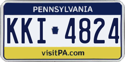 PA license plate KKI4824
