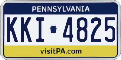 PA license plate KKI4825