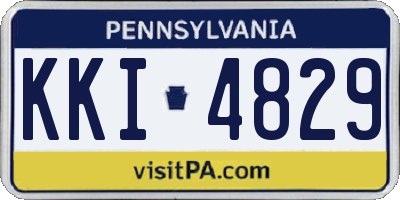 PA license plate KKI4829