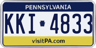 PA license plate KKI4833
