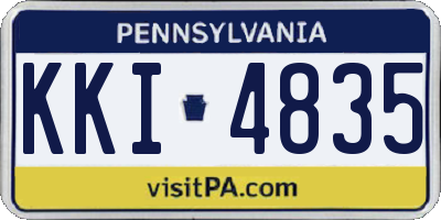 PA license plate KKI4835