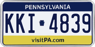 PA license plate KKI4839