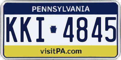 PA license plate KKI4845