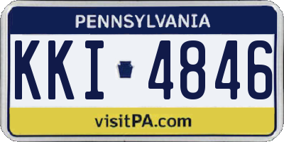 PA license plate KKI4846