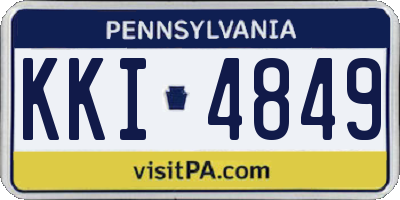 PA license plate KKI4849