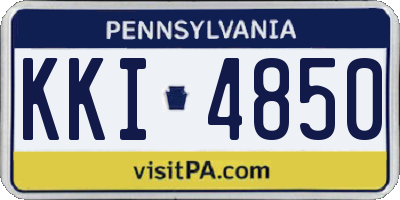 PA license plate KKI4850