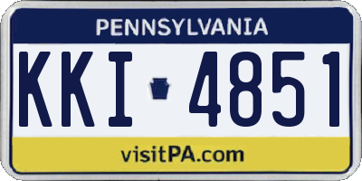 PA license plate KKI4851