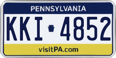 PA license plate KKI4852