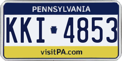 PA license plate KKI4853