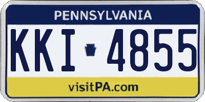 PA license plate KKI4855