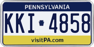 PA license plate KKI4858