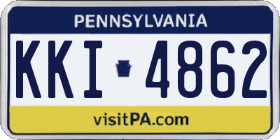 PA license plate KKI4862