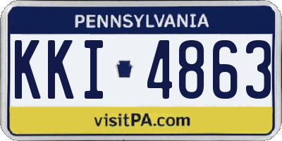 PA license plate KKI4863