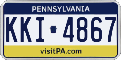 PA license plate KKI4867