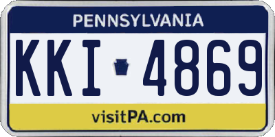 PA license plate KKI4869
