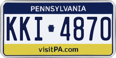 PA license plate KKI4870