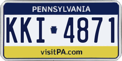 PA license plate KKI4871