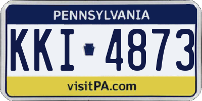 PA license plate KKI4873