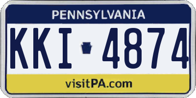 PA license plate KKI4874
