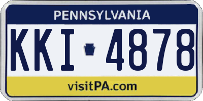PA license plate KKI4878