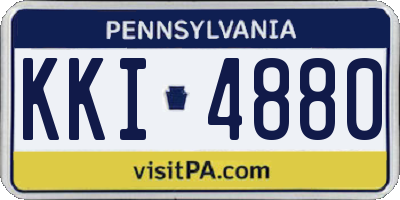 PA license plate KKI4880
