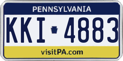 PA license plate KKI4883