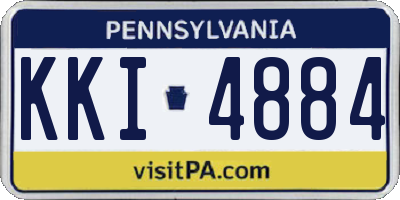 PA license plate KKI4884