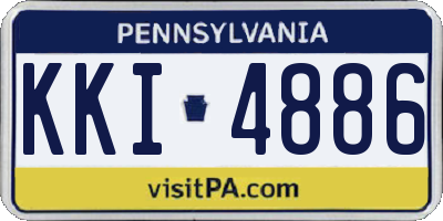 PA license plate KKI4886