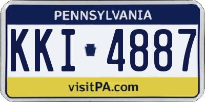 PA license plate KKI4887