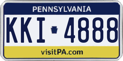 PA license plate KKI4888