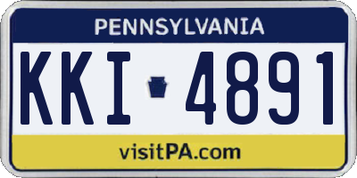 PA license plate KKI4891