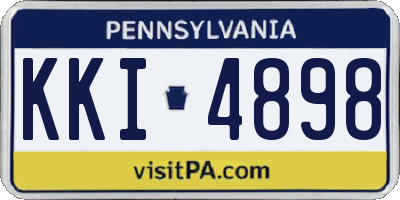 PA license plate KKI4898
