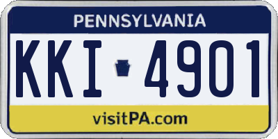 PA license plate KKI4901